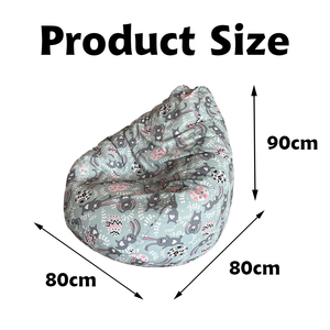 Rabbit Printed Teardrop <strong>Beanbag</strong> Sofa Chair Adult Seat Bean Bag Cover Without <strong>Filling</strong> Indoor Teardrop <strong>Beanbags</strong> for Relaxing - Product Image 2