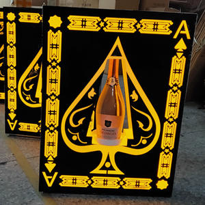 Exhibidor de Botellas LED Acrílico Personalizado con Diseño de As de Espadas, Servicio <span class=keywords><strong>VIP</strong></span>, Exhibidor de Botellas de Champán, para Bar, Fiesta, KTV, Presentador de Botellas con Luz - Product Image 6