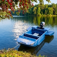 Bateau pliant modulaire en LDPE robuste pour la pêche et l'inspection photovoltaïque, léger, écologique, recyclable, avec pont antidérapant, assemblage rapide