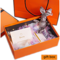 Stock vide boîte cadeau en papier anniversaire Orange senior boîte d'emballage cadeau parfum pas cher boîte cadeau magnétique en papier pliable