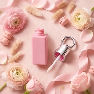 brillant à lèvres transparent de forme ronde personnalisé bouteille d'huile à lèvres vide transparente emballage cosmétique - Product Image 2