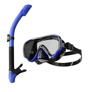 DELANHUWI - Juego de Snorkel Panorámico Antivaho con Lente Única de Gel de Sílice, Tubo de Respiración, Máscara de Buceo Impermeable para Hombres y Mujeres - Product Image 1
