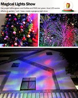 Lampu Pernikahan 2026 Lampu Latar Belakang LED Firefly Proyektor Bintang Warna-warni Aurora Lampu Natal Laser Saklar untuk Ruang Tamu