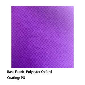 Tissu Oxford en polyester <span class=keywords><strong>violet</strong></span> 150D*148D jacquard à petits losanges avec revêtement PVC ou PU, imperméable, conforme CPAI 84 pour tentes - Product Image 2