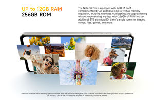 <span class=keywords><strong>Ulefone</strong></span> Note <span class=keywords><strong>18</strong></span> <span class=keywords><strong>Pro</strong></span> 4G LTE band 6GB RAM 256GB 64MP 6.78นิ้ว Android NFC สมาร์ทโฟนพร้อมแบตเตอรี่5450mAh - Product Image 2