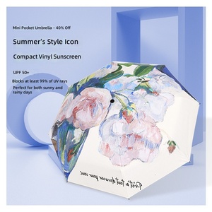 Sombrilla Ultraligera Creativa con Diseño de Pintura al Óleo, Se Plega en Seis Partes, Aleación de Titanio, Protección Solar UPF>50, Compacta, Tipo Cápsula, para Todo Clima, Regalo Publicitario - Product Image 4