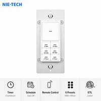 Interrupteur Minuterie Connecté WiFi 15A 120V Certifié ETL FCC Tuya Smart Life Application Gratuite Compatible Alexa Google Home Sans Hub