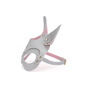 Máscara BDSM de lentejuelas plateadas con tema de chica conejita, accesorio de juego de rol y castigo para adultos para juego fetiche, máscara de disfraz brillante - Product Image 3