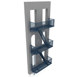 Factory Steel Structure Automatic Escalator, Welded Outdoor <strong>Fire</strong> <strong>Escape</strong> Wrought Iron Staircase, Indoor Steel Staircase - Product Image 3