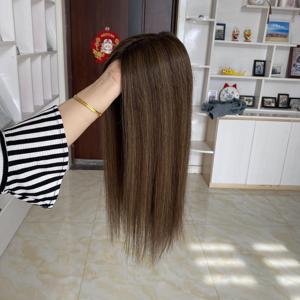Pièce de cheveux de haute qualité, base mono européenne avec surmatelas en PU, cheveux humains, pour cheveux clairsemés - Product Image 2