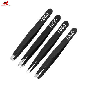 Pinzas de Acero Inoxidable Inclinadas Personalizadas al por Mayor de Fábrica, Envío en 3 Días, Pinzas de Alta Precisión para Cejas y Pestañas Postizas - Product Image 1