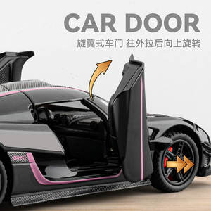 Modelo de Auto a Escala 1/32, Modelo de Auto de Aleación 1:32, Modelo de Auto Deportivo <span class=keywords><strong>Koenigsegg</strong></span> <span class=keywords><strong>ONE</strong></span>:1 de Metal, Autos a Escala - Product Image 4