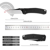 Couteau pliant tactique ZMRYDS Pocket DC53 avec manche en aluminium, outil de randonnée en plein air, couteau de survie et de chasse EDC