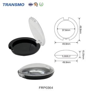 Estuche Redondo de Plástico Negro para Polvos al por Mayor, Envase para Rubor, Caja de Polvos Vacía, Embalaje Reciclable - Product Image 2