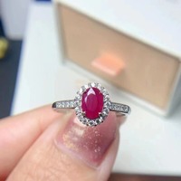 Bagues en argent 925 personnalisées très vendues, rubis naturels à la mode, bijoux faits à la main en gros