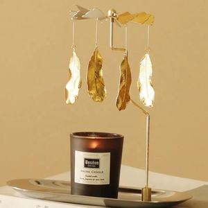 Customize Metal Revolving <strong>Lantern</strong> Rotating <strong>Candle</strong> Holder Thermal Rotating Candlestick Magnetic Suction Spinning <strong>Candle</strong> Holder - Product Image 2