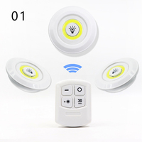 Pemasok Tiongkok grosir lampu kabinet LED Remote Control nirkabel lampu kepingan LED di bawah lemari dapur lampu malam Timer