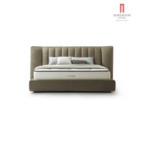 Juego de Dormitorio Principal de Cuero de Lujo, Juego de Dormitorio King Size, Cama Tapizada Moderna con Cómoda de 4 Cajones y Mesita de Noche