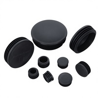 Bouchon de tuyau rond en acier inoxydable Wayhive WH-FND-0205 noir/blanc personnalisable, capuchon d'étanchéité anti-poussière pour pieds de table et de chaise