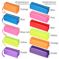 Étui transparent en plastique PVC transparent personnalisé pochette de rangement en gelée mignon sac à crayons multifonctionnel à fermeture éclair