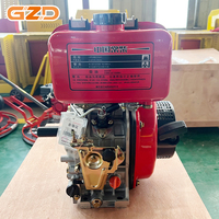 Moteur diesel Changchai 178F refroidi par air, alésage 78 mm, 296 cm³, quatre temps OHV, faible consommation de carburant pour micro-motoculteurs