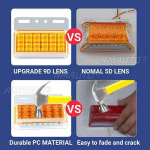 Nouveauté 2021 : Feux de position latéraux 24V 31 LED 9D pour camions tout-terrain et remorques, ensemble de feux de signalisation 3 couleurs - Product Image 5