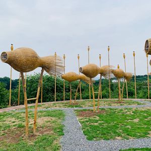 Bamboo Solar Lights 10cm*4-7m Led Light Sensor Outdoor Garden Decorative Free Standing - Product Image 3