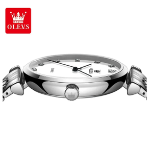 Montre pour homme de marque haut de gamme 5596, élégante et simple, étanche, en acier inoxydable, avec diamants, mouvement à quartz, montre originale - Product Image 3