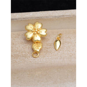 Collier aimanté en argent S925 avec rose, boucle universelle creuse pour perles, réglage 5574, boucle aimantée plaquée pour la création de bijoux DIY - Product Image 1