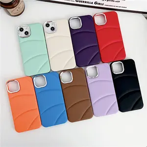 เคสโทรศัพท์กรอบเลนส์เคลือบฟองยางนิ่ม3D สีลูกกวาดสำหรับ iPhone 15 ultra 14 PLUS 11 12 13 PRO MAX