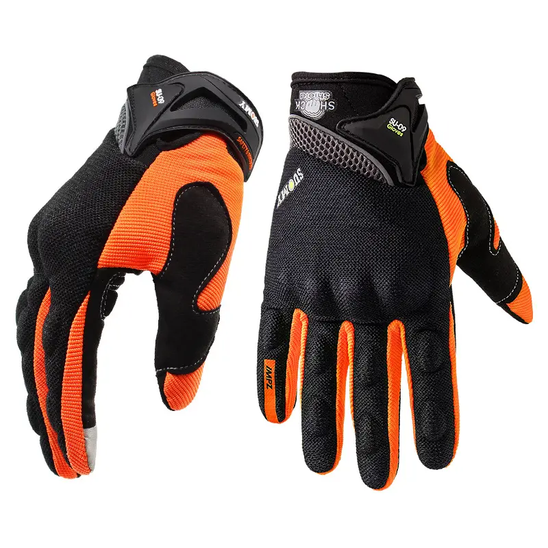 Custom Off-Road Motorcycle Gloves Anti-Drop Anti-Slip Breathable Full Finger Racing Gloves