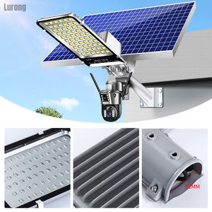 Faro Stradale Solare per Illuminazione di Cantieri Edili e Fabbriche, Luce Solare <span class=keywords><strong>a</strong></span> LED da Esterno con Telecamera IP65 per Giardino, Cortile e Ingresso - Product Image 5