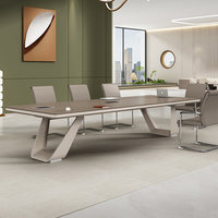 Table de conférence HYZ-252X, mobilier de bureau pour la formation, rectangulaire, en bambou, 8 personnes, résistante aux taches, design minimaliste, pour les négociations