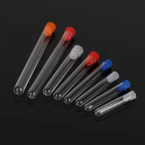 12 × 100 mm flaches oder rundes unterteil durchsichtiges PP-Glas-Prüfrohr Chemie-Labor-Prüfröhrchen - Product Image 3