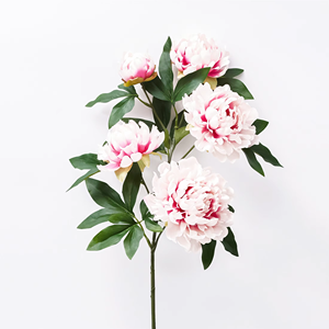 Sortie d'usine, pivoine artificielle de haute qualité, grande, 5 têtes, <span class=keywords><strong>buisson</strong></span> de 35 pouces de hauteur, fleurs de pivoine en soie décoratives à tige unique - Product Image 1