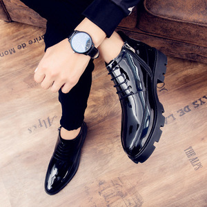 Chaussures <span class=keywords><strong>en</strong></span> cuir PU à bout pointu et motif <span class=keywords><strong>crocodile</strong></span>, à tige haute. Version coréenne. Chaussures tendance et polyvalentes, bottes <span class=keywords><strong>en</strong></span> cuir britanniques - Product Image 2