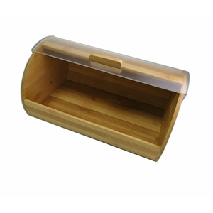 Boîte à pain en bambou Hanhe avec couvercle en acrylique, grand récipient de rangement alimentaire pour comptoir de cuisine - Product Image 1