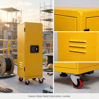 Caja de Distribución de Energía Portátil IP44, Gabinete Eléctrico de Acero para Obras de Construcción, OEM ODM