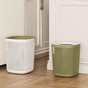 Poubelle cylindrique 12L et plus perforée, pour usage intérieur : chambre, salon, cuisine, bureau - Product Image 1