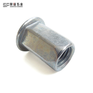 Tuercas Remachables de Aleación de Zinc y Níquel con Cabeza Plana y Orificio Hexagonal Completo, <span class=keywords><strong>Rosca</strong></span> Métrica Unificada M3-M12, 1/4, 1/2, para Fijación Metálica Automotriz - Product Image 2