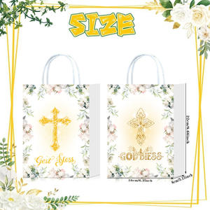 Papel Kraft blanco ecológico YS, manijas biodegradables clásicas, favores de fiesta de <span class=keywords><strong>bautizo</strong></span> religioso, <span class=keywords><strong>Ideas</strong></span> de regalos cristianos, compras - Product Image 2