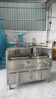 Matériel de restauration pour hôtels et restaurants en acier inoxydable 304, barbecue argentin de style lift, barbecue au charbon de bois Santa Maria