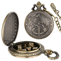 2025 Set dadu Steampunk DND-7 buah dadu polihedral Metal Mini dalam kotak liontin, suvenir pesta RPG, hadiah permainan Tabletop untuk pria