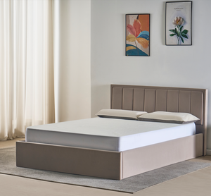 Letto Matrimoniale King Size Moderno di Lusso in Pelle per Villa/Appartamento, con Struttura in Legno e Rivestimento Imbottito, per Camera da Letto Adulti - Product Image 4