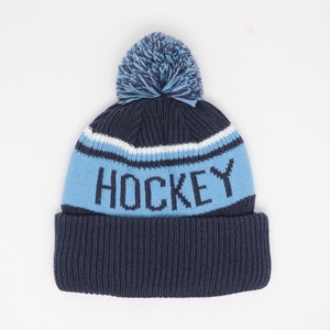 Gorros de Punto Jacquard Personalizados al por Mayor con Logotipo Bordado, Gorros de Punto con Pompón 100% Acrílico, Gorros Cálidos para Invierno - Product Image 3