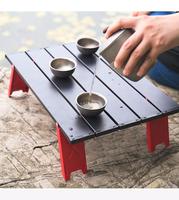 Table extérieure portative d'alliage d'aluminium pour des pique-niques de camping BBQ Mini petit oeuf combiné de loisirs roulant les meubles extérieurs