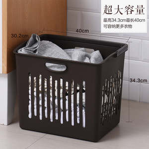 Laundry Basket Rectangle Light Gray Khaki Coffee Bathroom Standing Type Clothing Organizer Strong Load Bearing 19kg Water - Product Image 5
