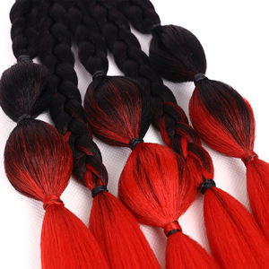 AliLeader trenzado burbuja Cola <span class=keywords><strong>de</strong></span> Caballo cola falsa extensión <span class=keywords><strong>de</strong></span> pelo sintético Arco Iris trenzas cabeza Pony Cola <span class=keywords><strong>de</strong></span> Caballo <span class=keywords><strong>coleta</strong></span> postizo - Product Image 2