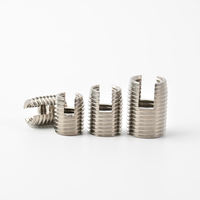 Heavy Duty 302 Slotted Self Tapping Metric Fully Threaded Stainless Steel Thread Inserts and Threaded Sleeves for Casting