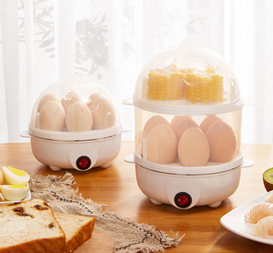 घरेलू थोक पोर्टेबल स्वचालित मिनी अंडे कुकर मशीन इलेक्ट्रिक स्टेनलेस स्टील बॉयलर 2 परत तेजी से रसोई के लिए - Product Image 4